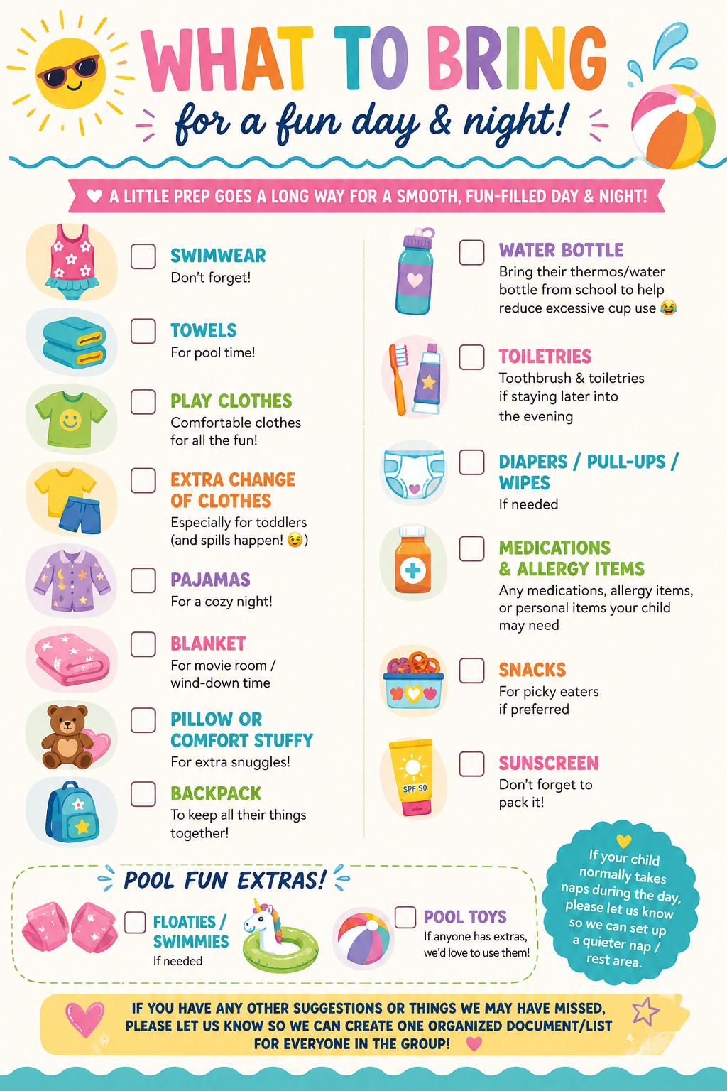 What to Bring for the Kids